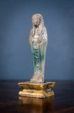 Grand Tour Egyptian Faience Shabti On Marble Base - Harrington Antiques