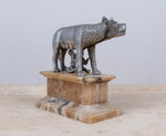 Grand Tour Silvered Model Of The Capitoline Wolf - Harrington Antiques