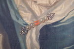 Large 18th Century Portrait Of A Young Lady In A Silk Dress - Harrington Antiques