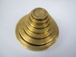 Large 19th Century Brass Bank Scales by Doyle & Son, London, With Avery Weights. - Harrington Antiques
