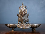 Large 19th Century Bronze Disguised Devil/Bird Inkwell - Harrington Antiques