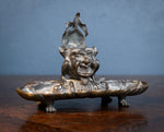 Large 19th Century Bronze Disguised Devil/Bird Inkwell - Harrington Antiques