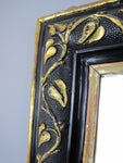 Large 19th Century French Napoleon III Black & Gold Figural Lion Mirror, c.1870 - Harrington Antiques