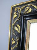 Large 19th Century French Napoleon III Black & Gold Figural Lion Mirror, c.1870 - Harrington Antiques