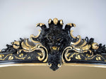 Large 19th Century French Napoleon III Black & Gold Figural Lion Mirror, c.1870 - Harrington Antiques
