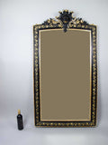 Large 19th Century French Napoleon III Black & Gold Figural Lion Mirror, c.1870 - Harrington Antiques