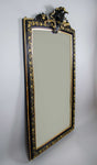 Large 19th Century French Napoleon III Black & Gold Figural Lion Mirror, c.1870 - Harrington Antiques