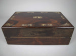 Large 19th Century Rosewood and Mother of Pearl Writing Slope With Key. - Harrington Antiques