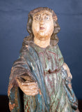 Late 17th / Early 18th Century Polychrome Carved Wooden Figure of The Madonna - Harrington Antiques