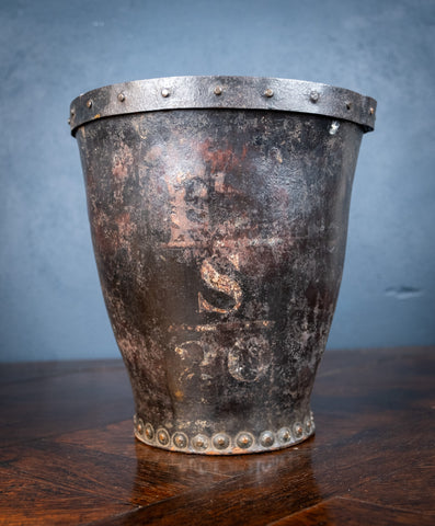 Late 18th Century Leather & Iron Riveted Fire Bucket - Harrington Antiques