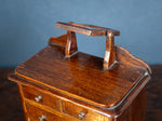 Miniature Early 19th Century Oak Chest Of Drawers With Swing Mirror - Harrington Antiques