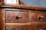 Miniature Early 19th Century Oak Chest Of Drawers With Swing Mirror - Harrington Antiques