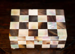 Mother of Pearl & Abalone Chequered Trinket Box, c.1910 - Harrington Antiques
