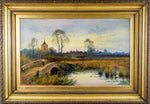 'Near Acle, Great Yarmouth' by John H. Cole. Oil On Board. - Harrington Antiques