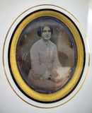 Pair of 19th Century Daguerreotypes (Young Ladies) In Original Gilt Wood Frames - Harrington Antiques