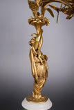 Pair Of 19th Century French Gilt Ormolu Figural Candelabra, c.1880 - Harrington Antiques