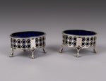 Pair Of George III Sterling Silver Salts by Edward Lowe, London, 1770. - Harrington Antiques