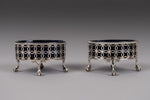 Pair Of George III Sterling Silver Salts by Edward Lowe, London, 1770. - Harrington Antiques