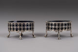 Pair Of George III Sterling Silver Salts by Edward Lowe, London, 1770. - Harrington Antiques