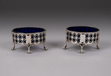 Pair Of George III Sterling Silver Salts by Edward Lowe, London, 1770. - Harrington Antiques