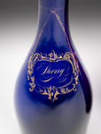 Pair Of Georgian Bristol and Ruby Glass Decanters (Sherry & Port) - Harrington Antiques