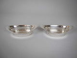 Pair of Sterling Silver Bon Bon Dishes, 1899 & 1900 by Atkin Bros, Sheffield - Harrington Antiques