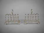 Pair of Sterling Silver Toast Racks by J. B. Chatterley & Sons, Birmingham, 1927. - Harrington Antiques