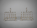 Pair of Sterling Silver Toast Racks by J. B. Chatterley & Sons, Birmingham, 1927. - Harrington Antiques