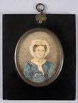 'Rachel' & 'Robt Boulton' by J. Bradley of Suffolk, 1828 - Pair of Georgian Portrait Miniatures. - Harrington Antiques