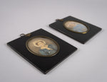 'Rachel' & 'Robt Boulton' by J. Bradley of Suffolk, 1828 - Pair of Georgian Portrait Miniatures. - Harrington Antiques
