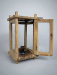 Rare Early 19th Century Wooden Hanging Candle Lantern / Barn Lantern. - Harrington Antiques