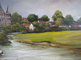 'Salisbury Cathedral - In The Style of John Constable' by G. Knight. Large Oil Painting. - Harrington Antiques