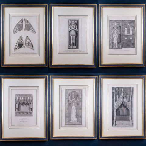 Six Large Architectural Engravings by James Basire I (1730-1802) - After J. Schnebbelie (1760-1792) - Harrington Antiques