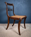 Six Regency Mahogany & Caned Dining Chairs In The Manner Of Gillows. - Harrington Antiques