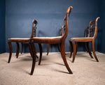 Six Regency Mahogany & Caned Dining Chairs In The Manner Of Gillows. - Harrington Antiques