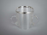 Sterling Silver Mounted Glass Tyg Form Match Striker, London, 1894. - Harrington Antiques