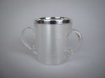 Sterling Silver Mounted Glass Tyg Form Match Striker, London, 1894. - Harrington Antiques
