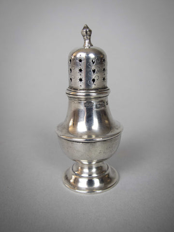 Sterling Silver Pepper Castor by Charles Wilkes, Birmingham, 1893. - Harrington Antiques