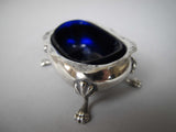 Sterling Silver Salt Cellar by Joseph Jennens & Co, Birmingham, 1912. - Harrington Antiques