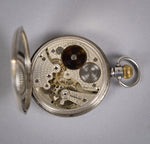 Sterling Silver Swiss 15 Jewel Pocket Watch, Dennison Case, 1927. - Harrington Antiques