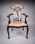 Striking Art Nouveau Mahogany Armchair, c.1890 - Harrington Antiques