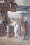 The Street Entertainer - Signed & Dated 1880. Oil On Canvas - Harrington Antiques