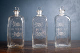 Three Georgian Hand Blown Etched Glass Decanters, c.1790 - Harrington Antiques