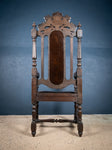 Victorian Gothic Revival Oak Throne Chair - Harrington Antiques