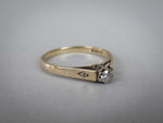 Vintage 9 Carat Gold & Diamond Ring by DS & Co, London, 1981. Size N 1/2. - Harrington Antiques