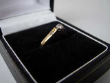 Vintage 9 Carat Gold & Diamond Ring by DS & Co, London, 1981. Size N 1/2. - Harrington Antiques