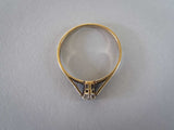 Vintage 9 Carat Gold & Diamond Ring by DS & Co, London, 1981. Size N 1/2. - Harrington Antiques