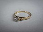 Vintage 9 Carat Gold & Diamond Ring by DS & Co, London, 1981. Size N 1/2. - Harrington Antiques