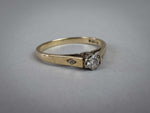 Vintage 9 Carat Gold & Diamond Ring by DS & Co, London, 1981. Size N 1/2. - Harrington Antiques