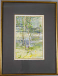 'Wallow Barrow Coppice' (Cumbria) Watercolour by Tiana Marie, 1984. Framed. - Harrington Antiques